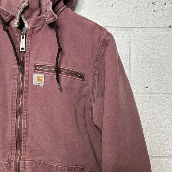 Carhartt Sherpa-Lined Wildwood Jacket “Dried Rose Pink” - Picture 3 of 14